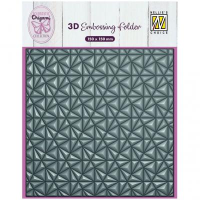 Nellie's Choice 3D Embossing Folder - Origami Triangles